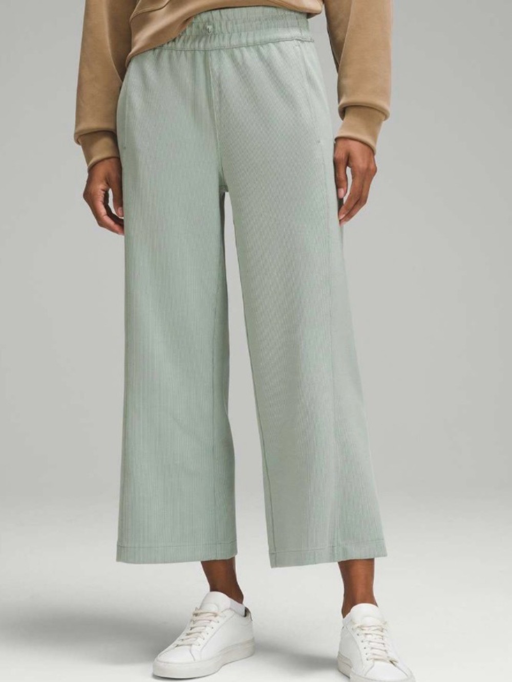 Lululemon Ribbed Softstreme Mid-Rise Wide-Leg Cropped Pant